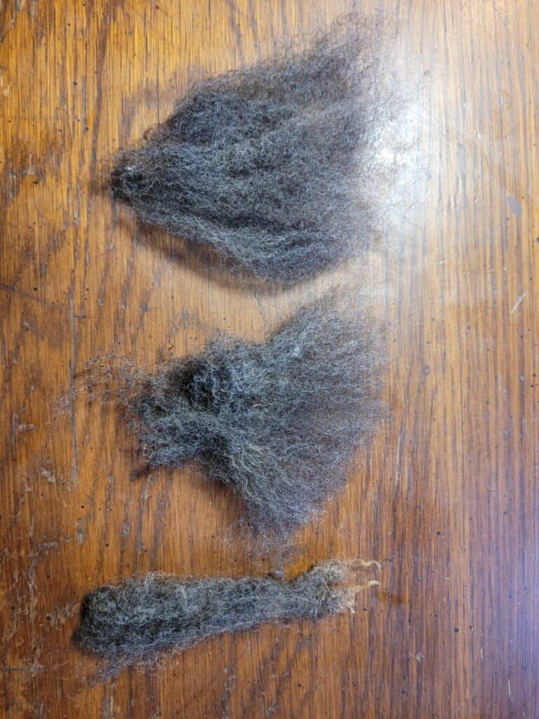 locks of black wool