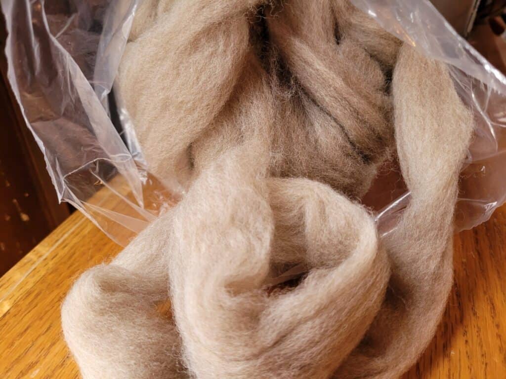 bag of merino roving