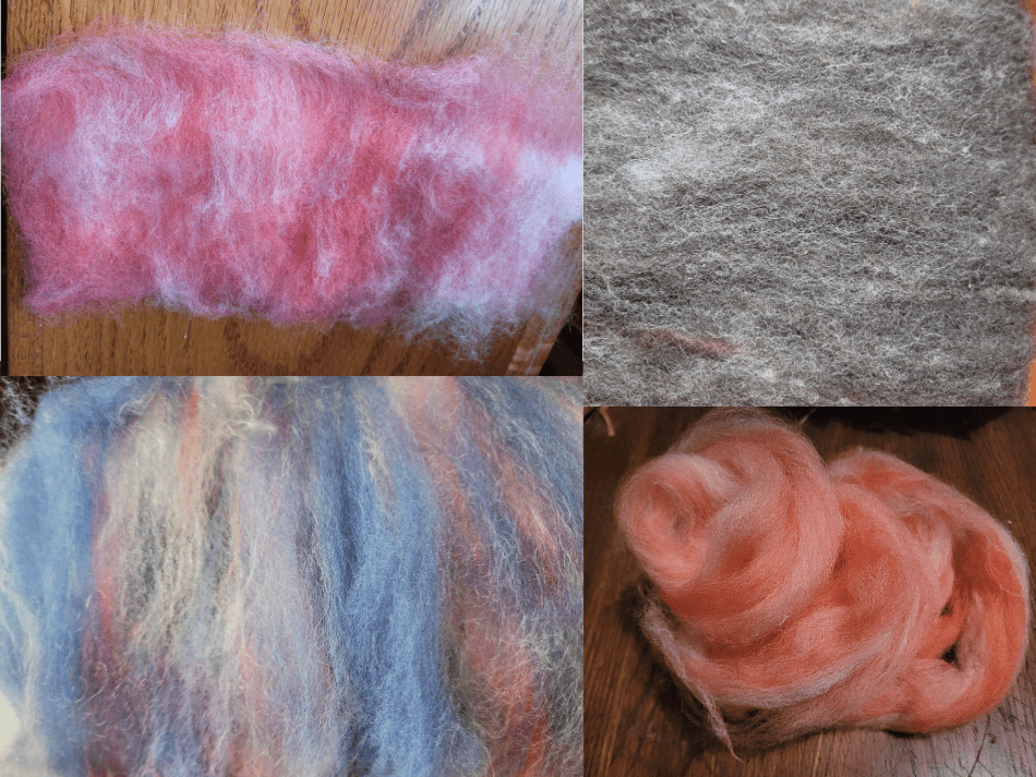 wool batts and roving