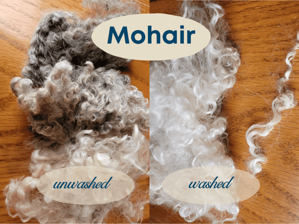 washed vs unwashed mohair