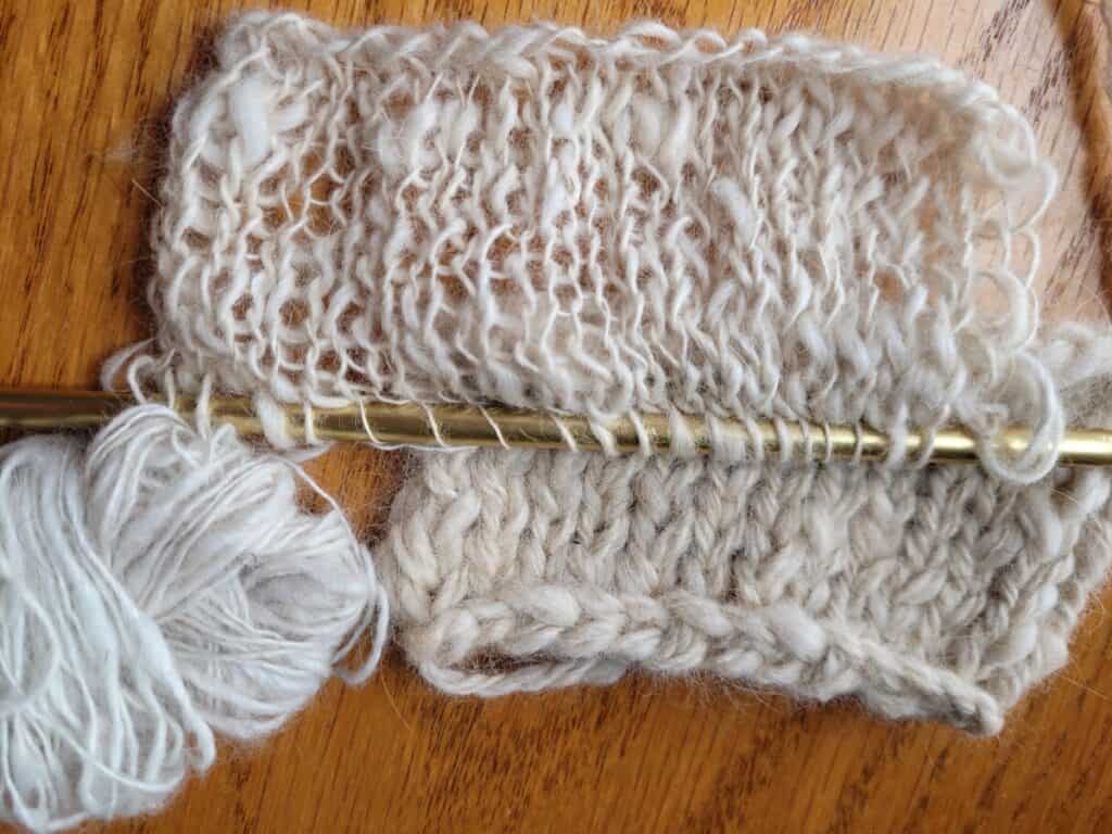 single spun vs chain plyed angora yarn