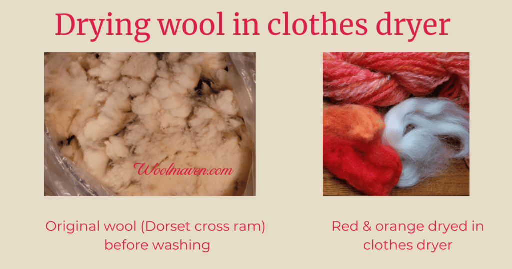 wool dried in the clothes dryer